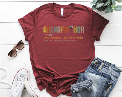 Grandfathor Definition T-Shirt, Grandpa Fathers Day Gift