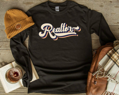 Retro Realtor Shirt: Comfort Colors Cotton Tee