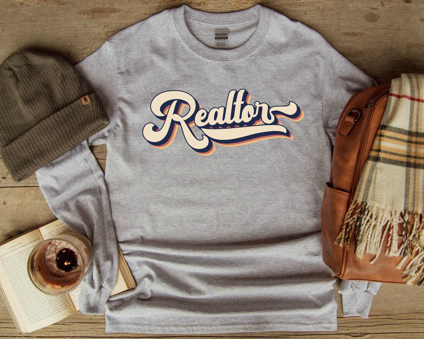 Retro Realtor Shirt: Comfort Colors Cotton Tee