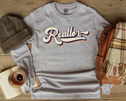 Retro Realtor Shirt: Comfort Colors Cotton Tee