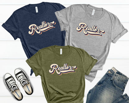 Retro Realtor Shirt: Comfort Colors Cotton Tee
