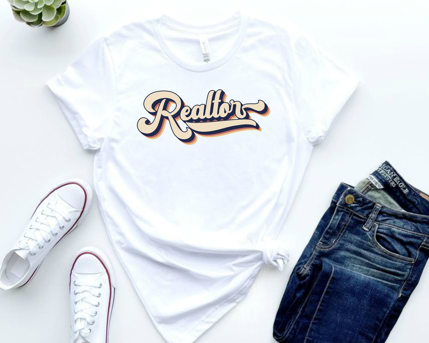 Retro Realtor Shirt: Comfort Colors Cotton Tee