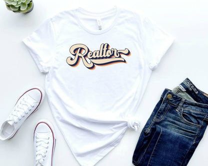Retro Realtor Shirt: Comfort Colors Cotton Tee