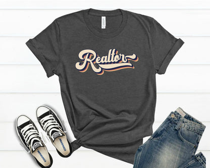 Retro Realtor Shirt: Comfort Colors Cotton Tee