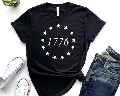 1776 American Independence T-Shirt: 13 Stars Design