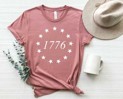 1776 American Independence T-Shirt: 13 Stars Design