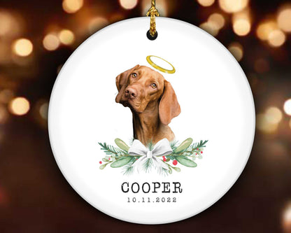Custom Dog Memorial Ornament, Personalized Pet Loss Gift