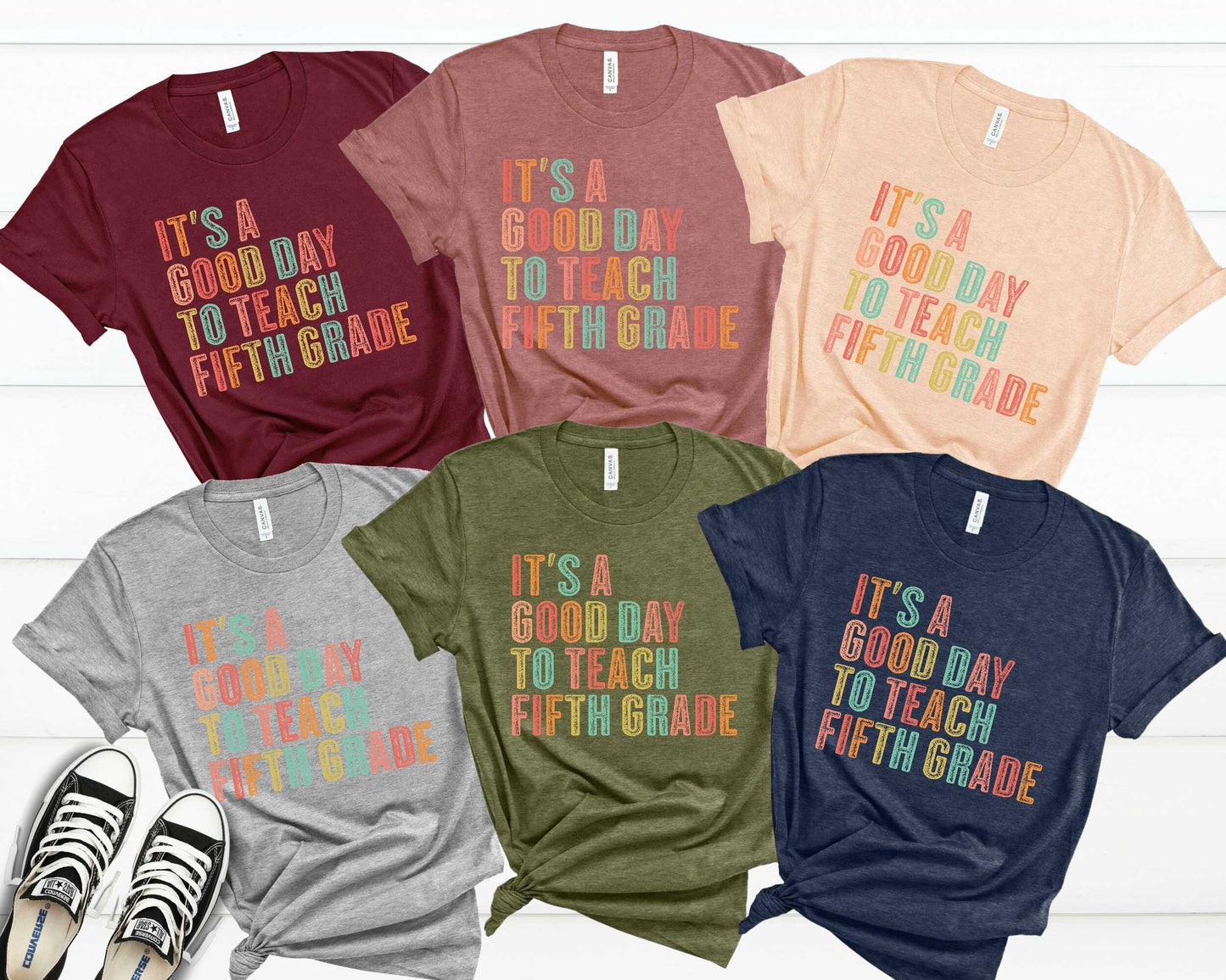 Fifth Grade Teacher Shirt, "Good Day To Teach" Graphic Tee