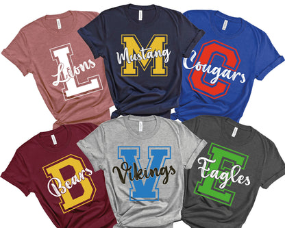 Custom Mascot T-Shirt: School Spirit Team Shirt