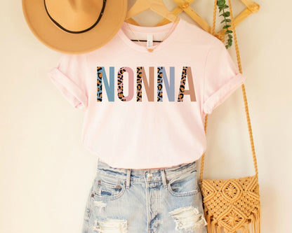 Nonna Leopard Print T-Shirt: New Nonna Announcement Gift