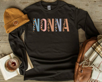 Nonna Leopard Print T-Shirt: New Nonna Announcement Gift
