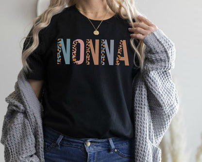 Nonna Leopard Print T-Shirt: New Nonna Announcement Gift