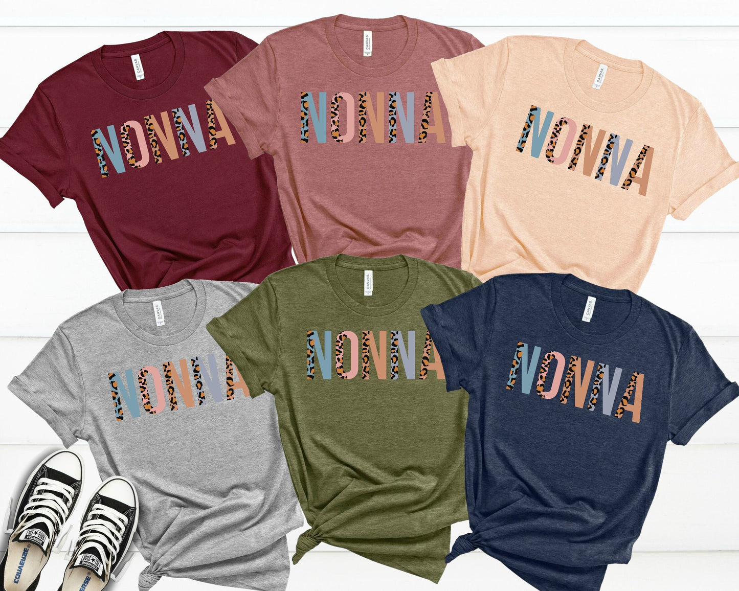 Nonna Leopard Print T-Shirt: New Nonna Announcement Gift