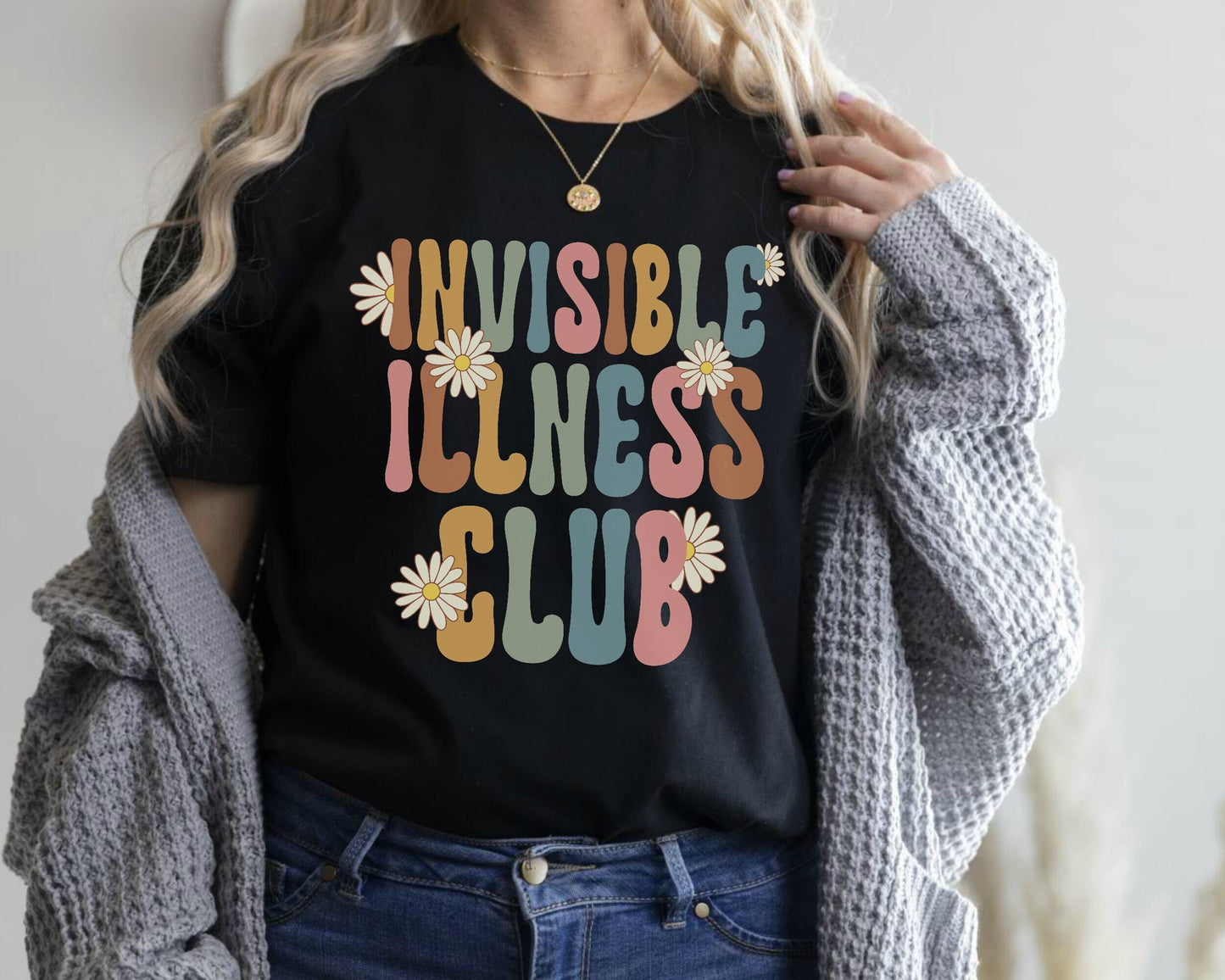 Invisible Illness Club T-Shirt: Disability Awareness, Chronic Pain