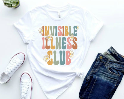 Invisible Illness Club T-Shirt: Disability Awareness, Chronic Pain