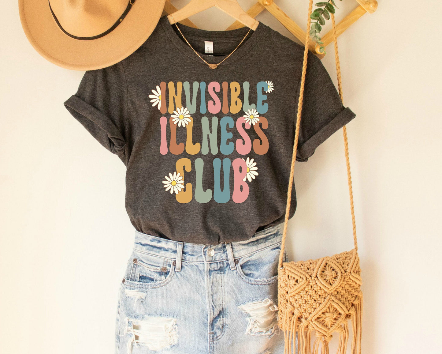 Invisible Illness Club T-Shirt: Disability Awareness, Chronic Pain
