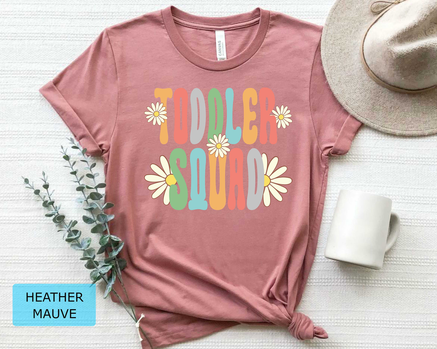 Toddler Squad Teacher Shirt: Floral Retro Early Childhood Educator Gift