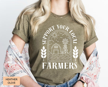 Support Local Farmers T-Shirt: Farm Life Pride Shirt