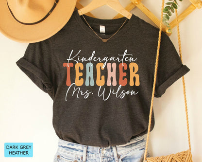 Custom Teacher T-Shirt, Personalized Name & Grade, Appreciation Gift