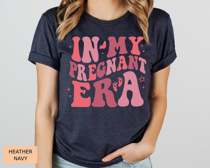In My Pregnant Era Shirt: Comfort Colors Retro Christmas Tee