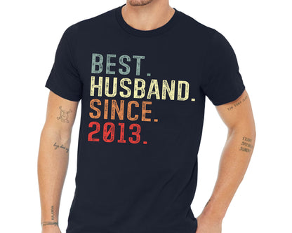 Best Husband Since 2016 Shirt, Custom 10th Wedding Anniversary Gift for Him