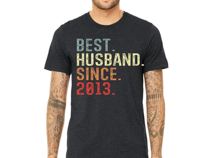 Best Husband Since 2016 Shirt, Custom 10th Wedding Anniversary Gift for Him