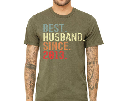 Best Husband Since 2016 Shirt, Custom 10th Wedding Anniversary Gift for Him