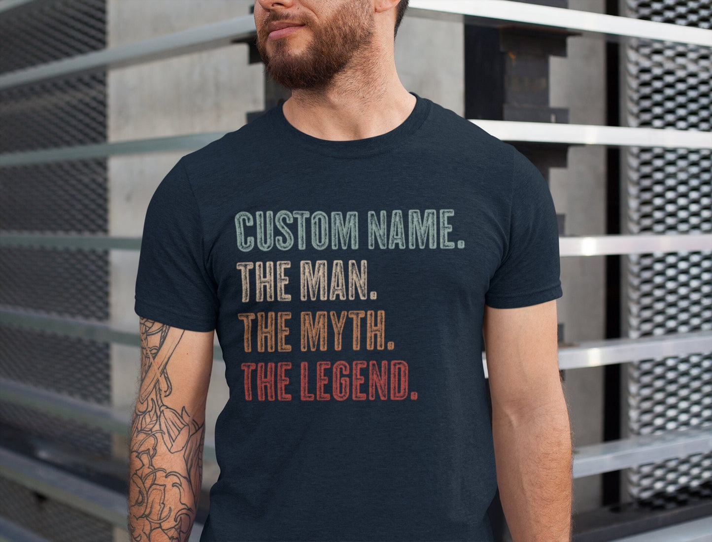 Custom 'The Man, The Myth, The Legend' Shirt, Personalized Gift