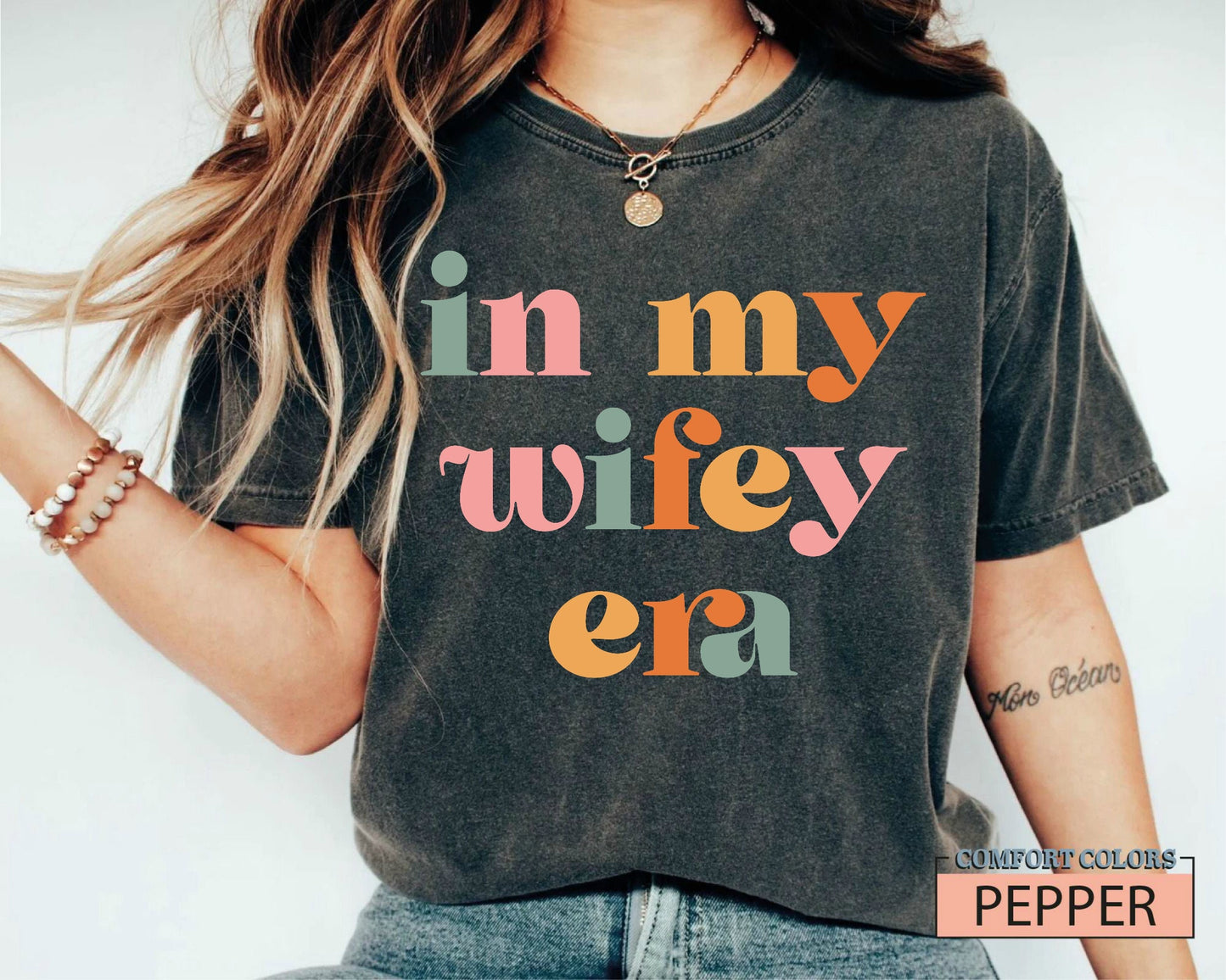 In My Wifey Era Shirt - Comfort Colors Married Women's Tee