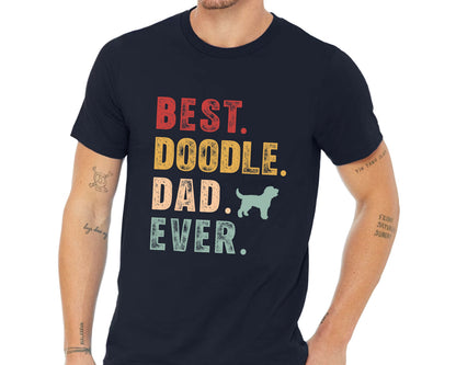 Doodle Dad T-Shirt: Retro Goldendoodle Comfort Colors Tee