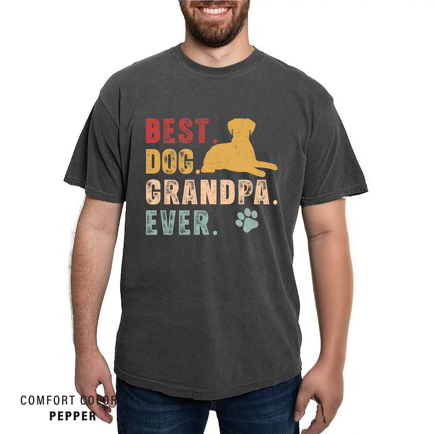 Funny Dog Grandpa Comfort Colors T-Shirt: Dog Lover Gift