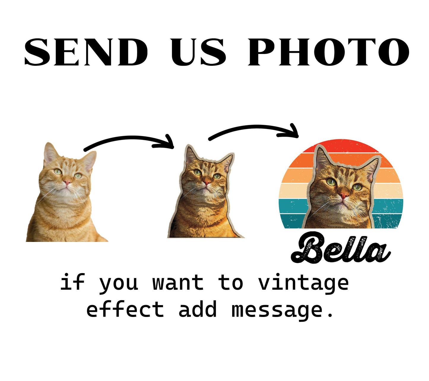Custom Cat Photo T-Shirt: Retro 90s Personalized Pet Shirt