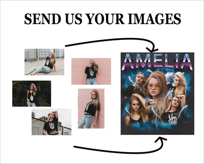 Personalized Bootleg Rap Shirt: Custom Retro Photo T-Shirt