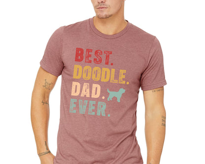 Doodle Dad T-Shirt: Retro Goldendoodle Comfort Colors Tee
