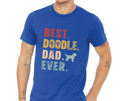 Doodle Dad T-Shirt: Retro Goldendoodle Comfort Colors Tee