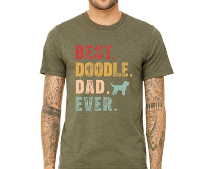 Doodle Dad T-Shirt: Retro Goldendoodle Comfort Colors Tee