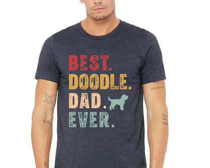 Doodle Dad T-Shirt: Retro Goldendoodle Comfort Colors Tee