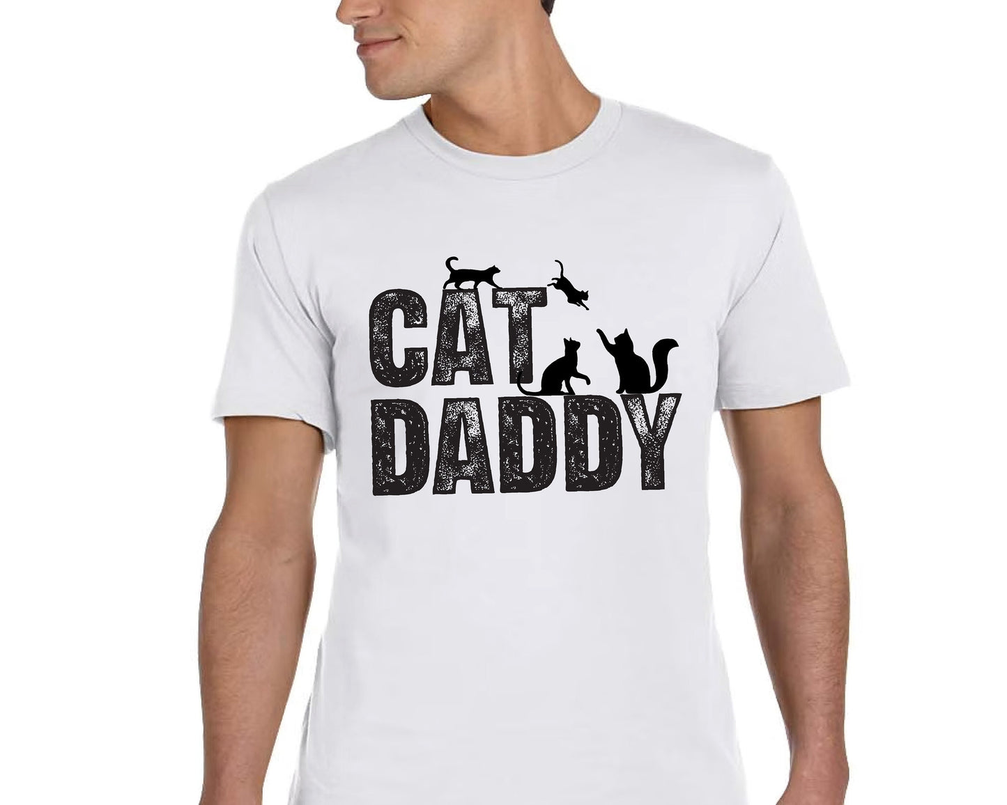 Comfort Colors Cat Daddy T-Shirt - Funny Cat Dad Gift
