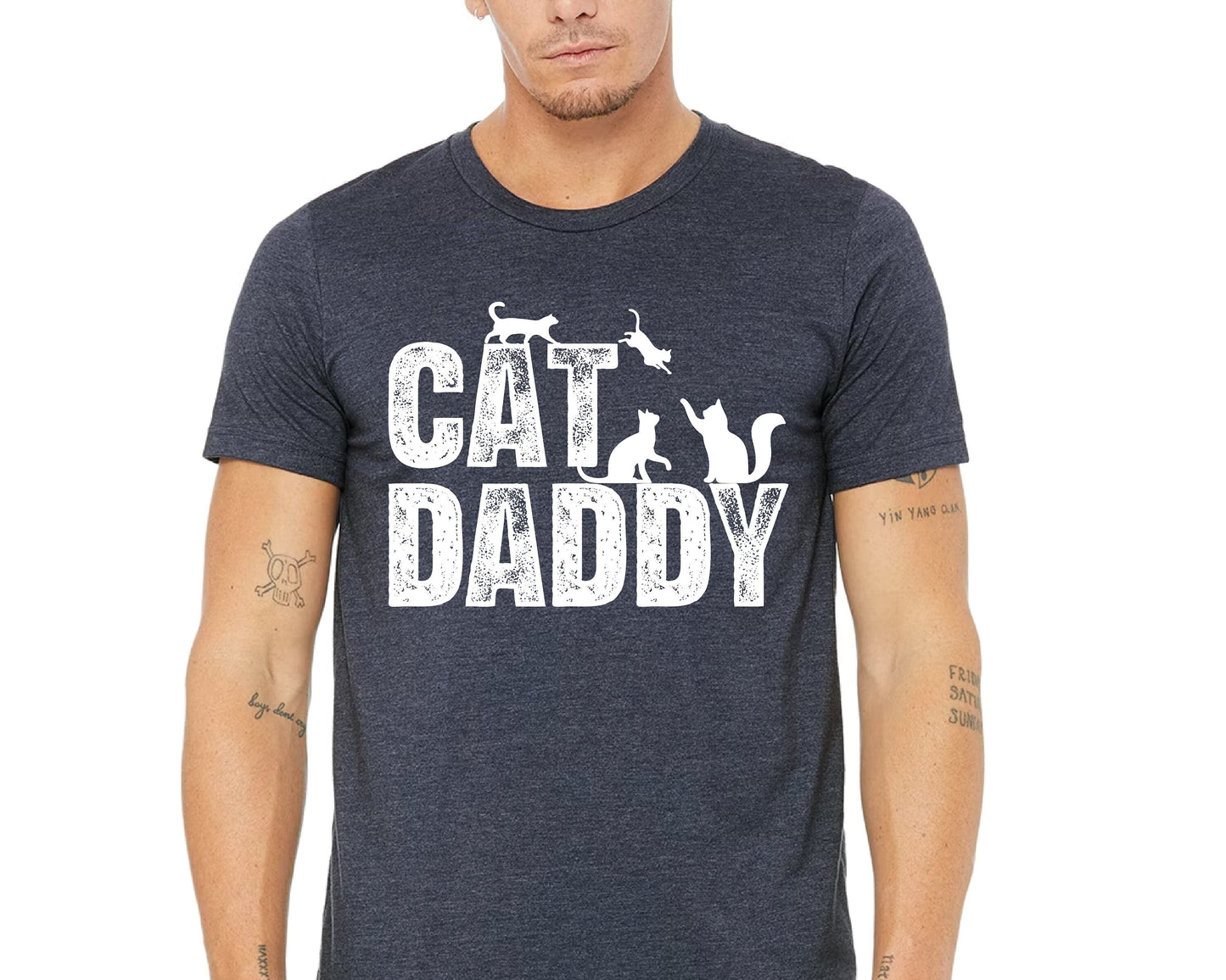 Comfort Colors Cat Daddy T-Shirt - Funny Cat Dad Gift