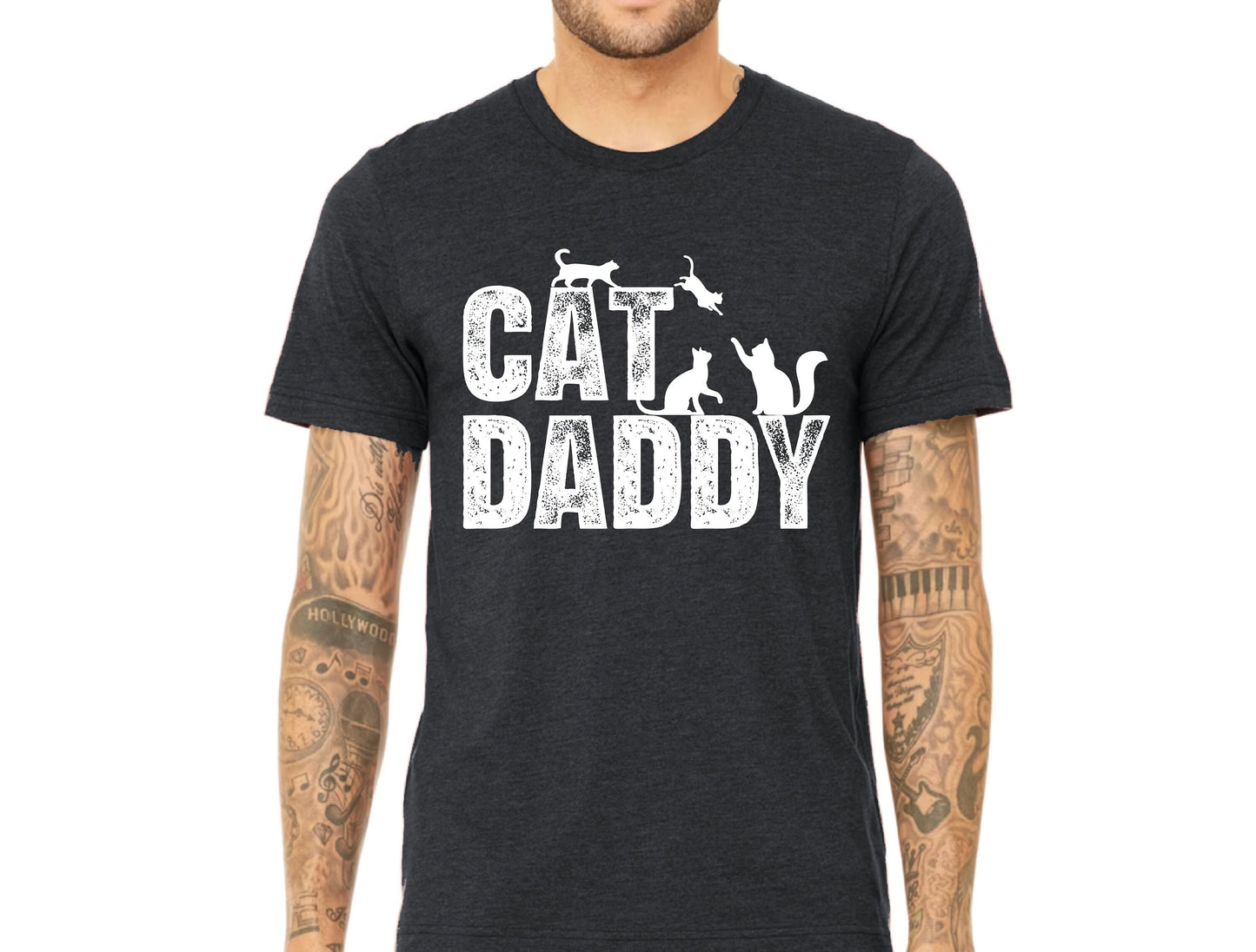 Comfort Colors Cat Daddy T-Shirt - Funny Cat Dad Gift