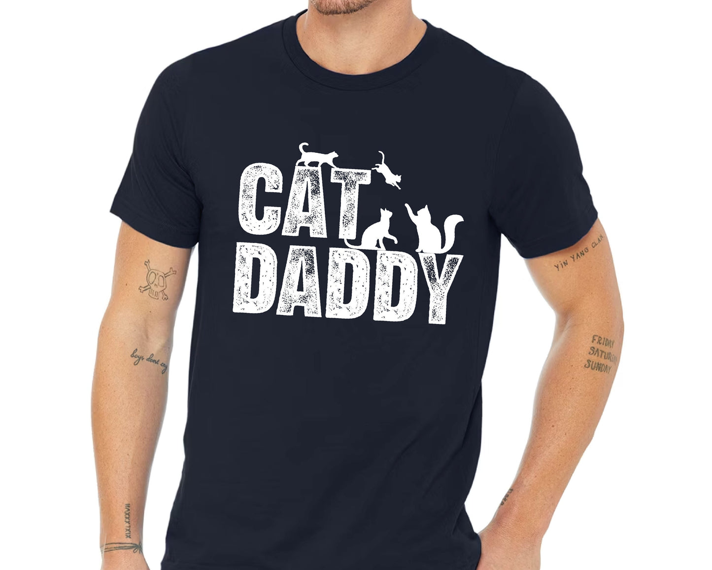 Comfort Colors Cat Daddy T-Shirt - Funny Cat Dad Gift