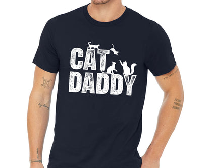 Comfort Colors Cat Daddy T-Shirt - Funny Cat Dad Gift