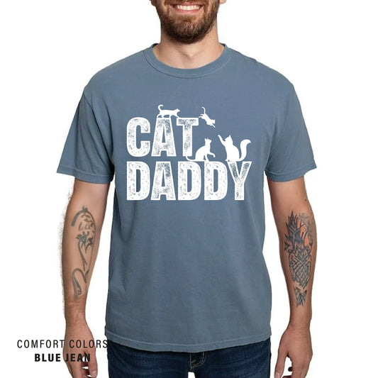 Comfort Colors Cat Daddy T-Shirt - Funny Cat Dad Gift