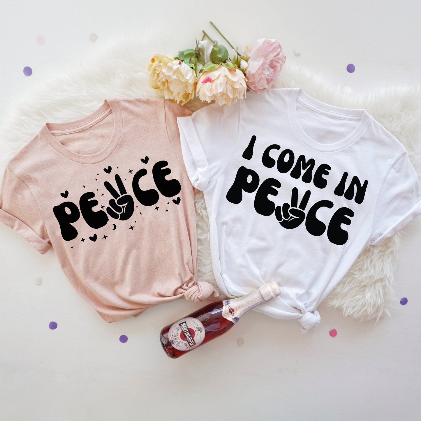 Funny Matching Couple Shirt - I Come In Peace