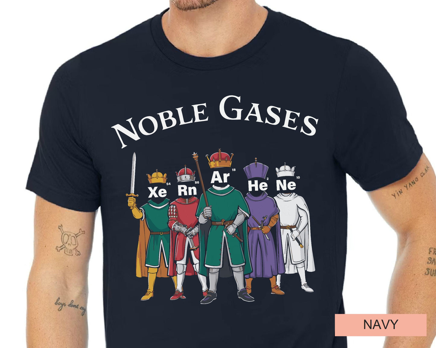 Funny Noble Gases T-Shirt: Science Teacher Periodic Elements