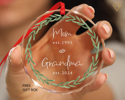 Grandma Gift - Grandma Ornament - Pregnancy Announcement - New Grandma - Personalized Gift For Grandma - Promoted Grandma Christmas Ornament