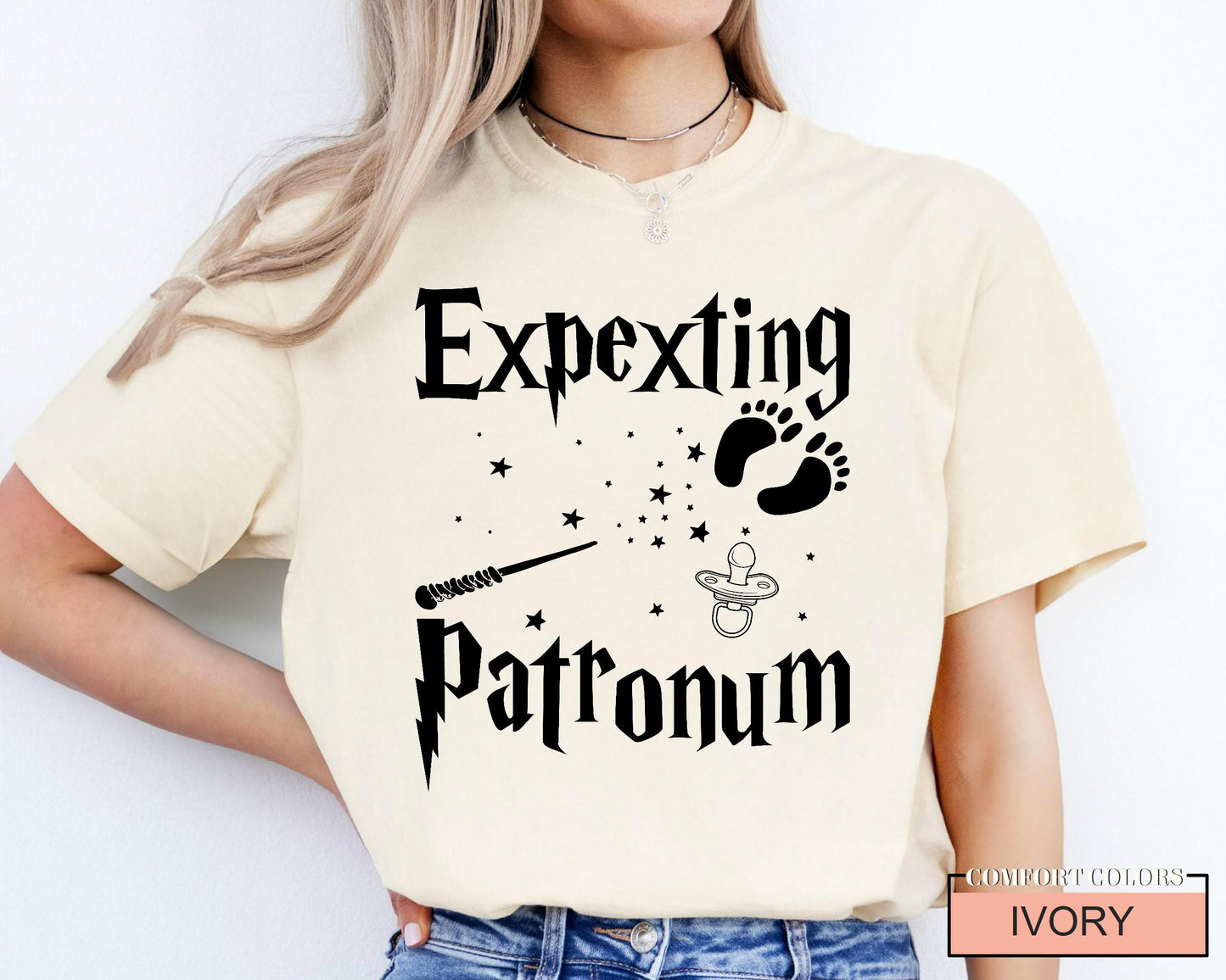 Expecting Patronum Maternity Shirt: Magical Pregnancy Announcement T-Shirt