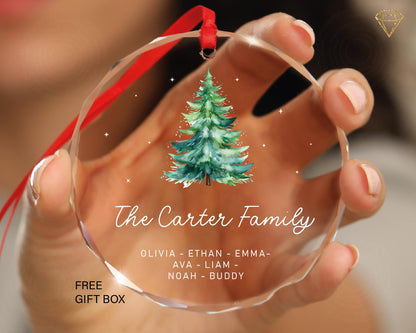 Personalized Christmas Family Name Ornament - Custom Names Family Ornament - House Warming Gift Ornament