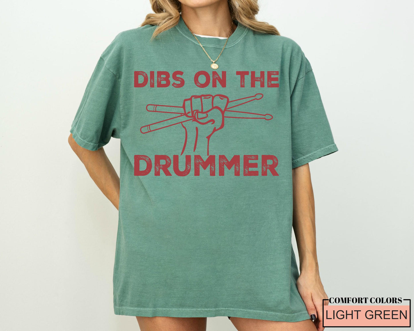 Funny Drummer Shirt: Dibs on the Drummer, Musician Band Tee