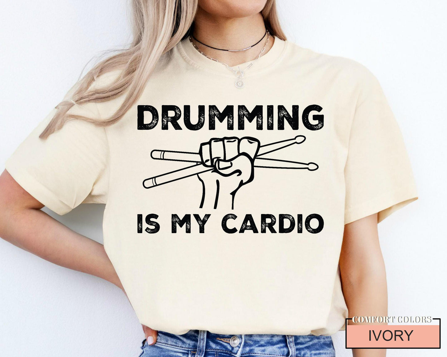 Drumming is My Cardio Shirt, Funny Drummer Gift, Drummer Gifts for Musicians
